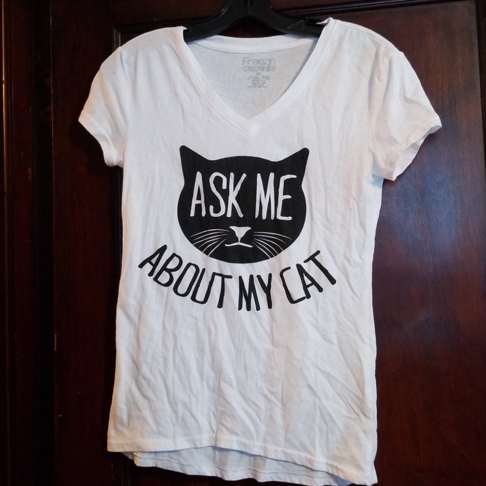 Ask Me About My Cat T-shirt